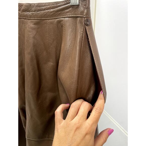 Cameresi Vintage Brown Leather Pants - Picture 7 of 10
